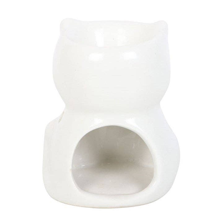 Brûleur Chat Heureux Blanc